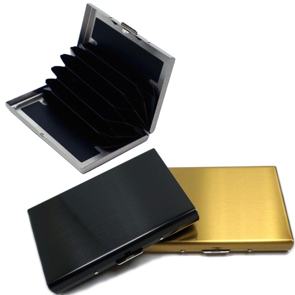 7195 3 Pcs Credit Card Holder, Stainless Steel Credit Card Wallet with 6